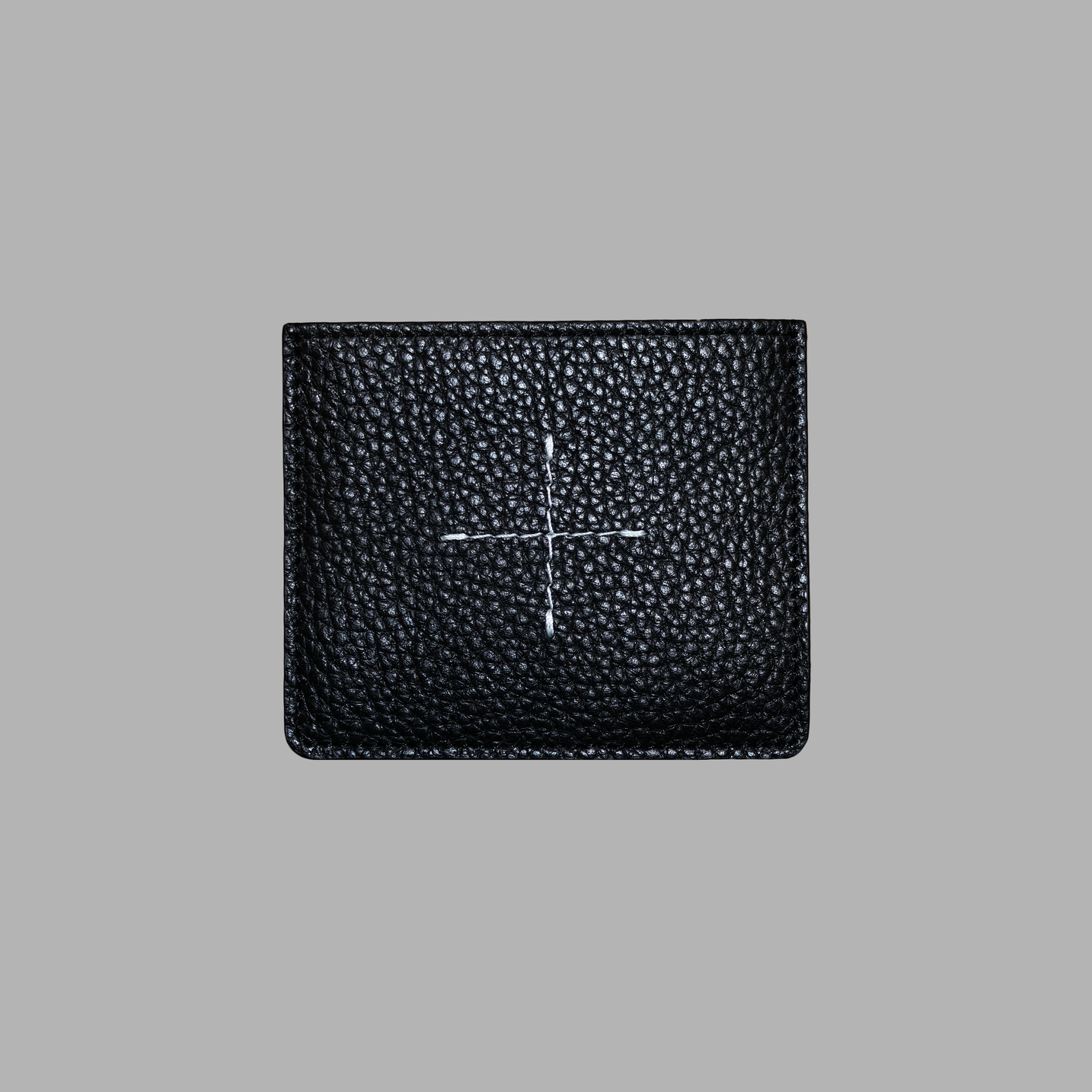 Signature cross leather card case