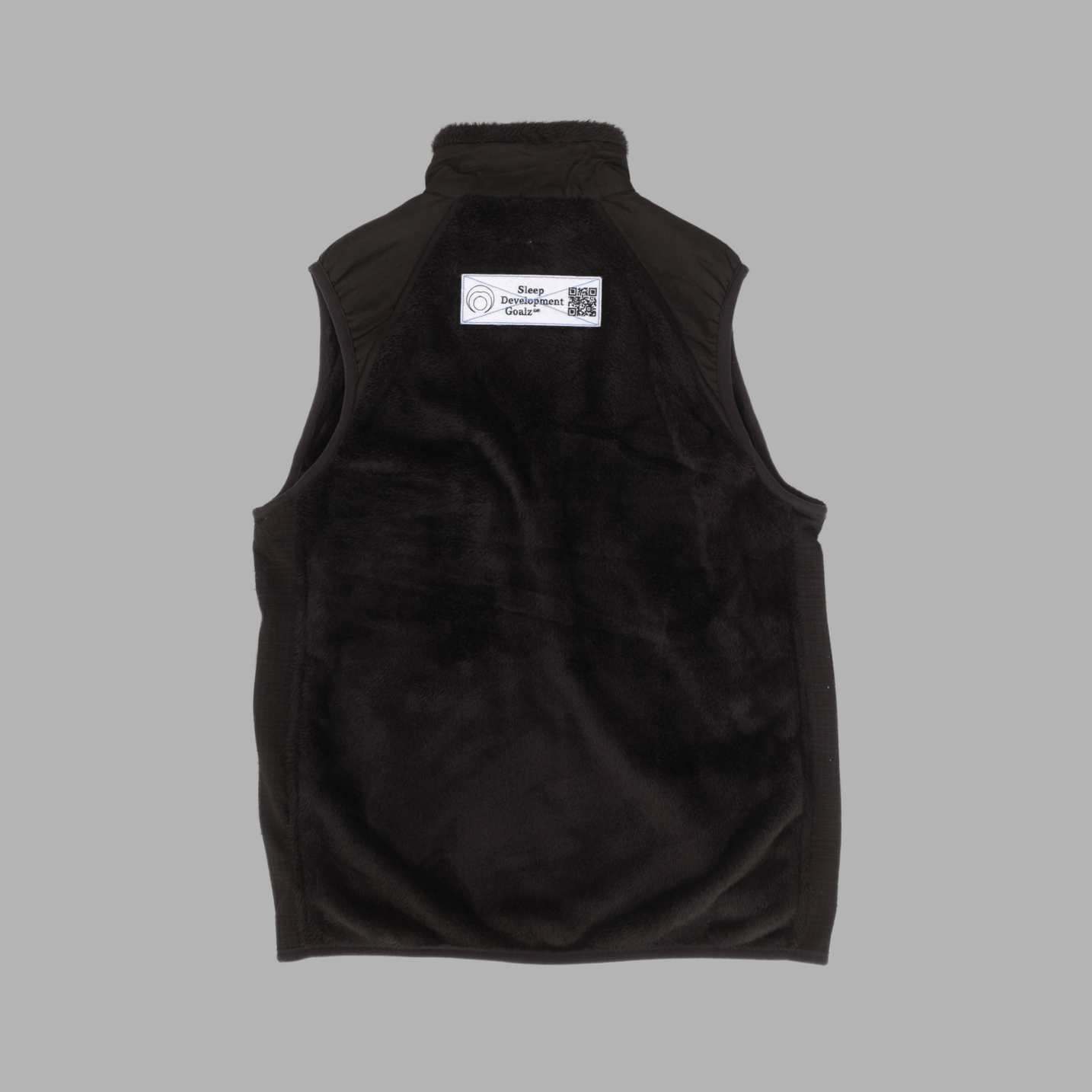 sticker patch fleece vest